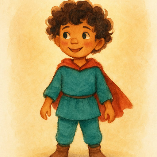 The same hero painted in watercolour style